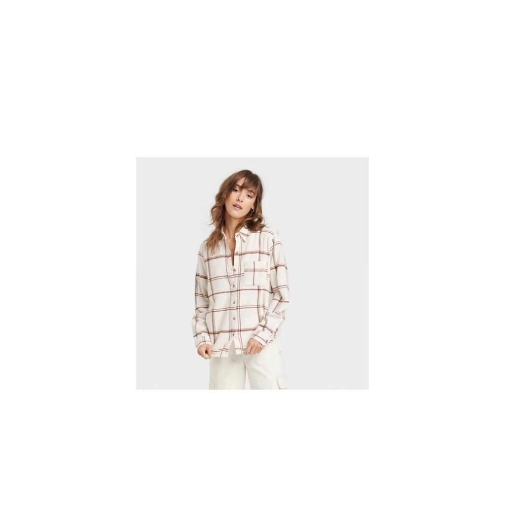 Universal Thread Women's Relaxed Fit Long‎ Sleeve Button Up Shirt Top Size L - Picture 5 of 5